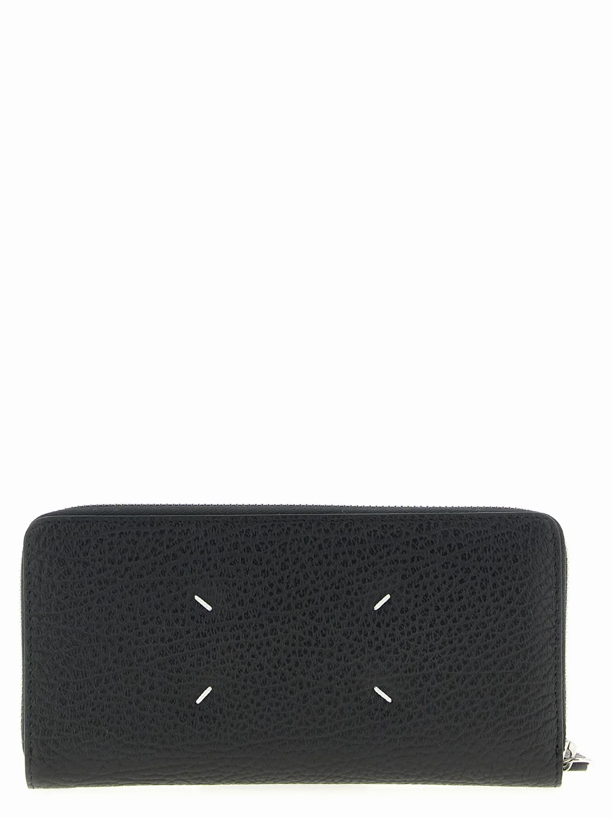 Stitching Logo Leather Wallet