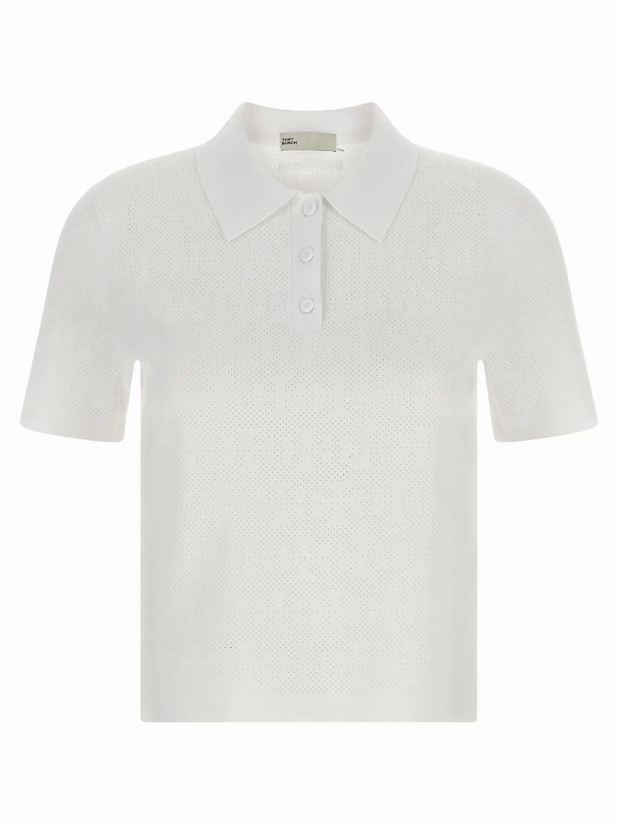 Pointelle Viscose Polo Shirt