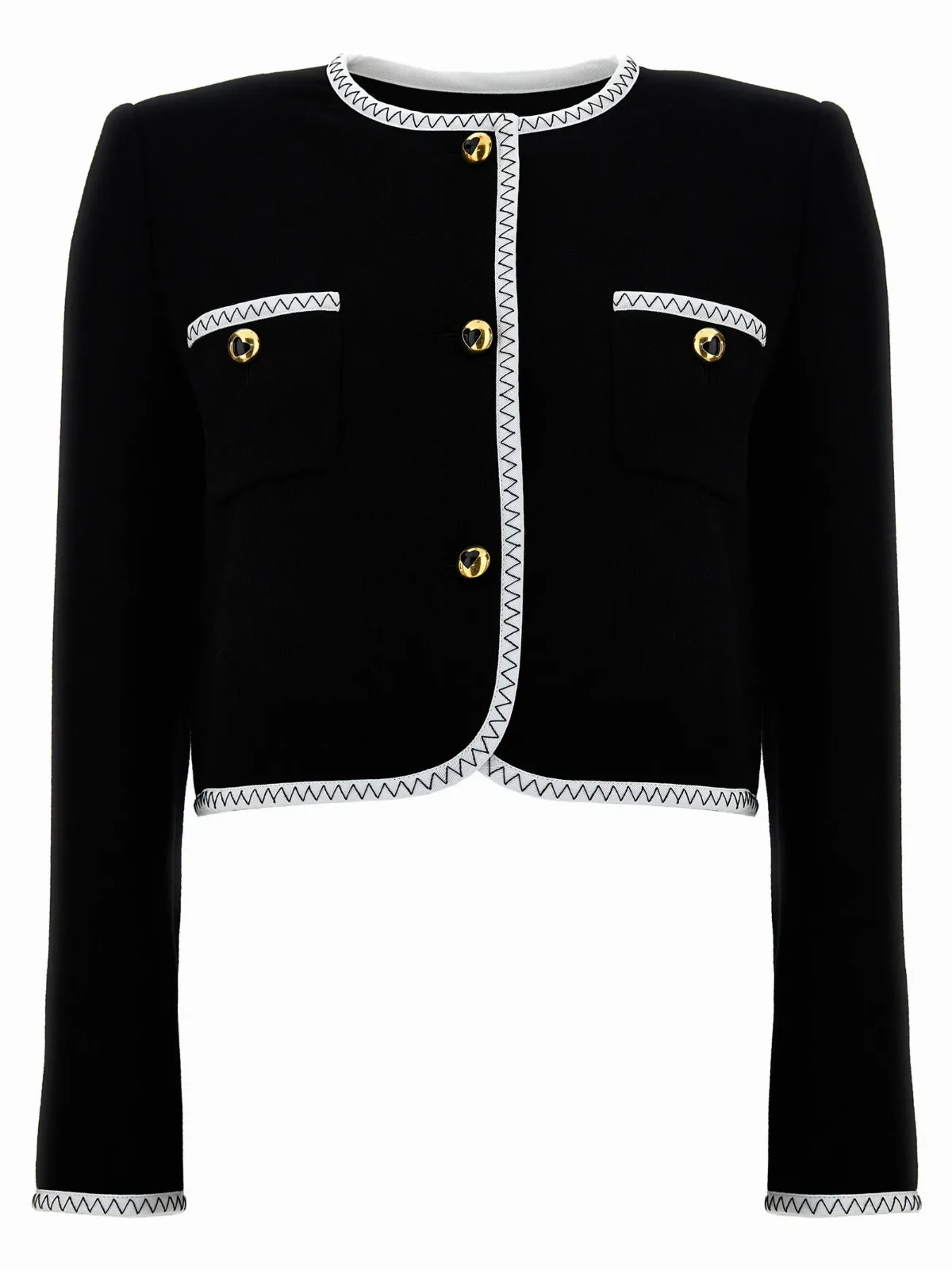 Grosgrain-Trimmed Crepe Jacket