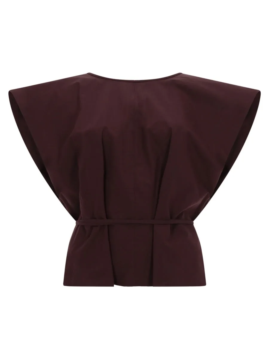 Sleeveless Top With Belt