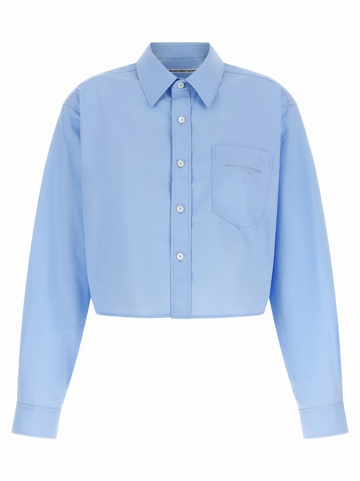 Cropped Cotton Oxford Shirt