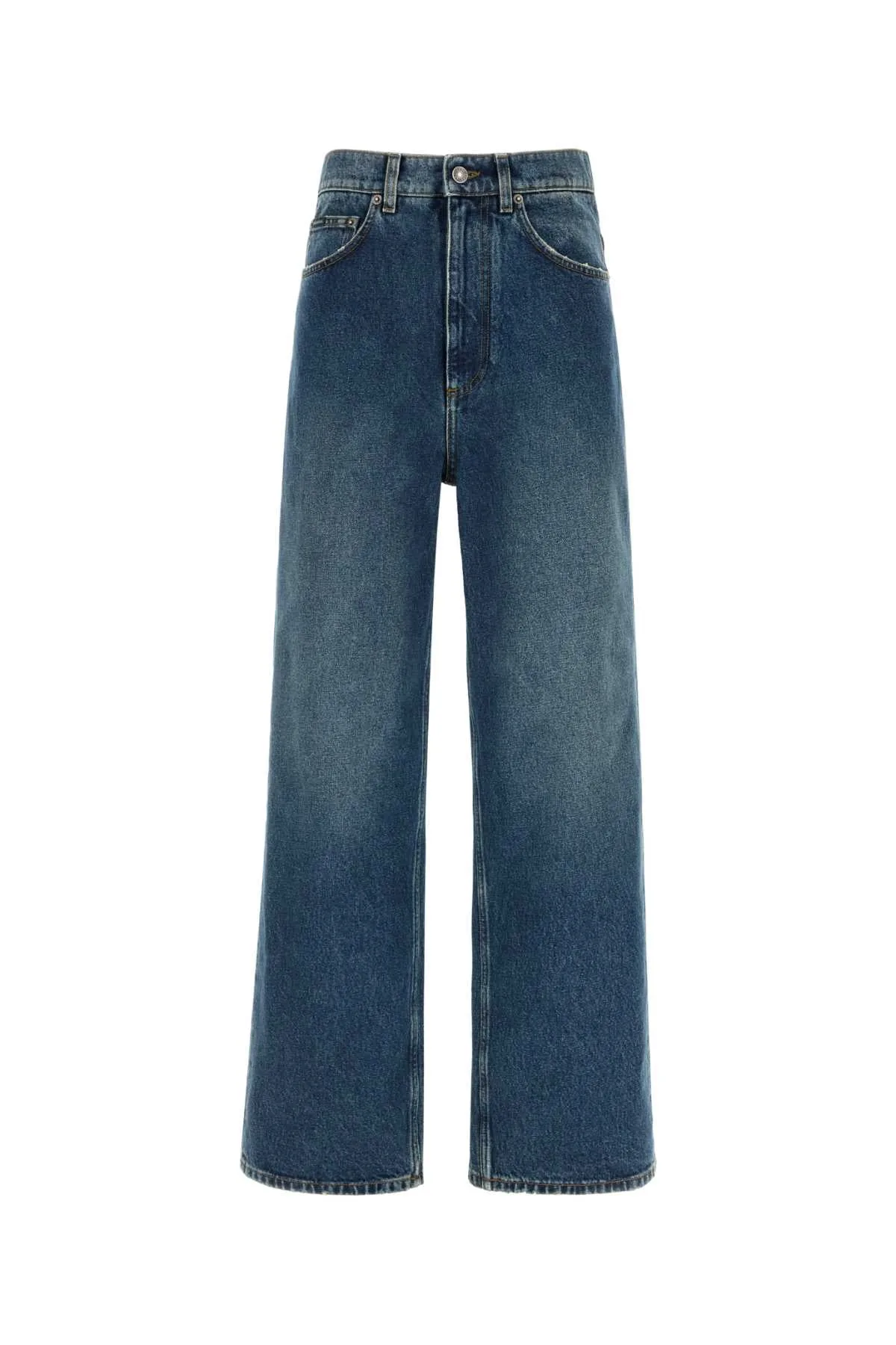Wide-Leg Cotton Jeans