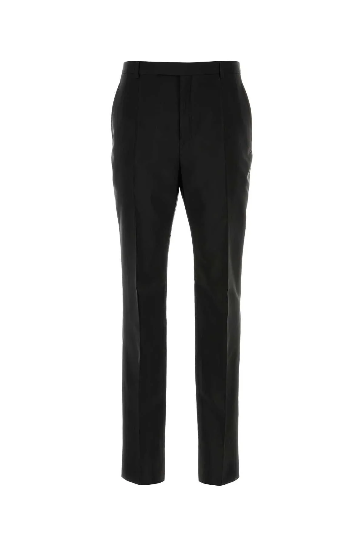 Acetate-Wool Pleated Trousers