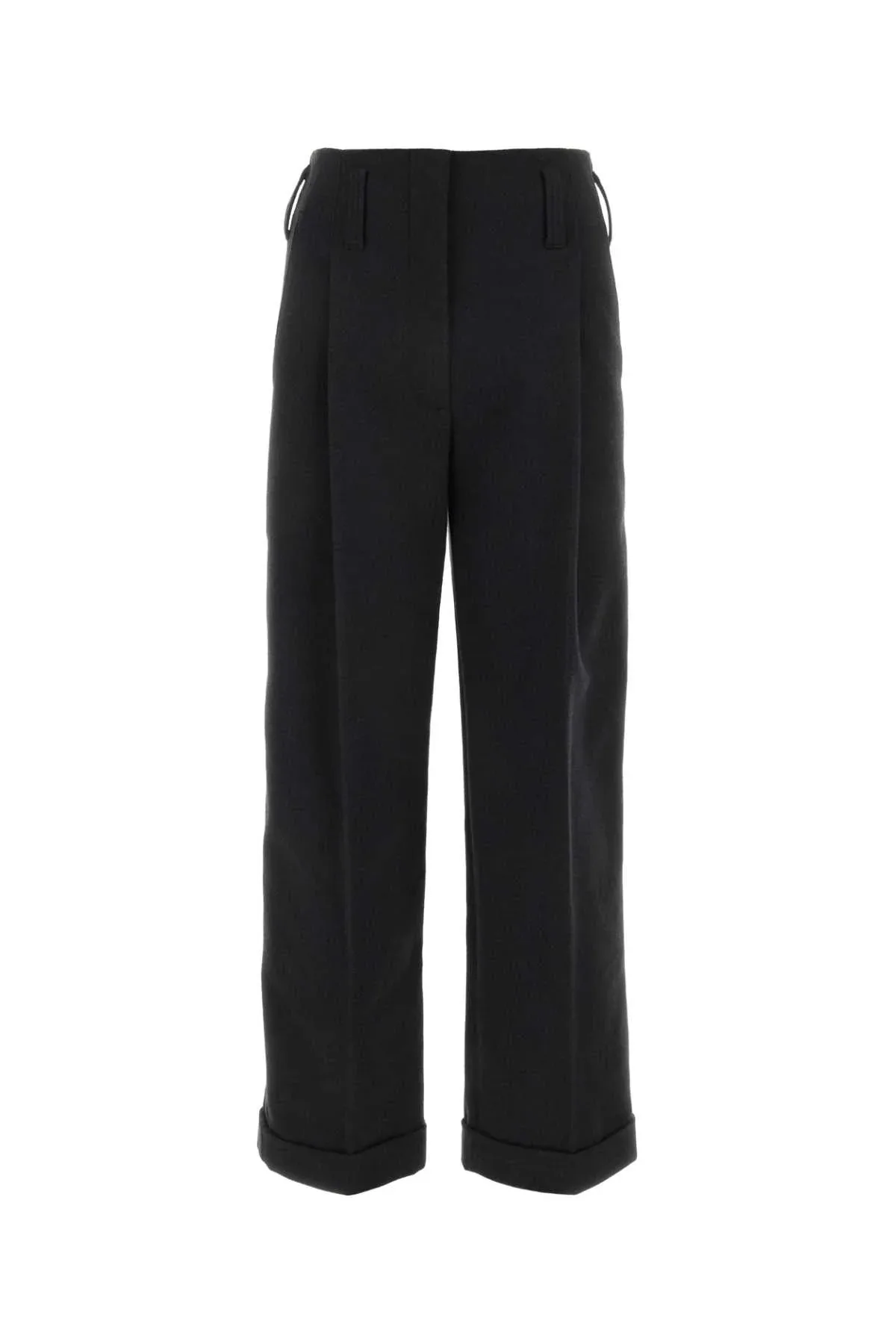 Wide-Leg Polyester Trousers