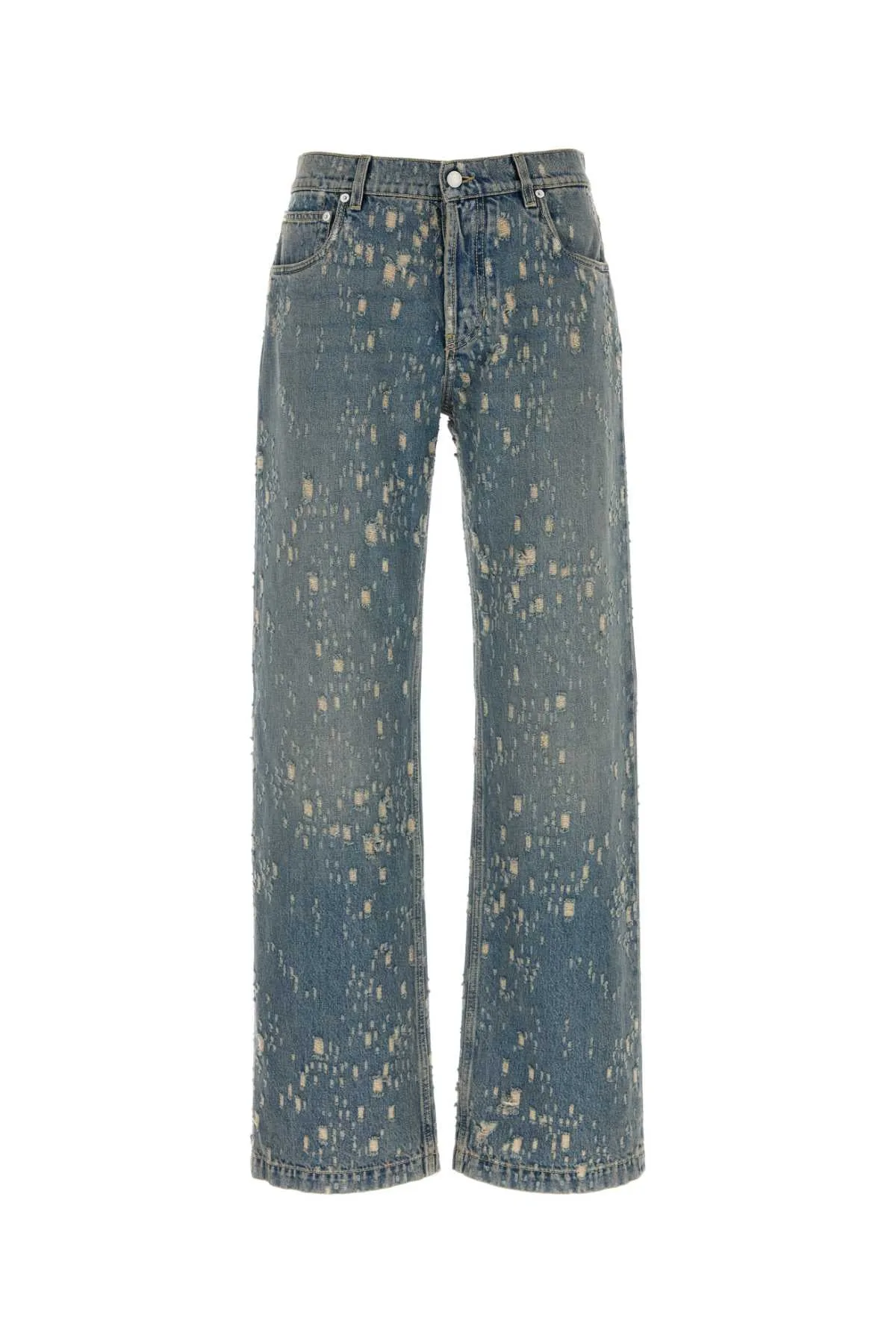 Bleached Cotton Denim Jeans