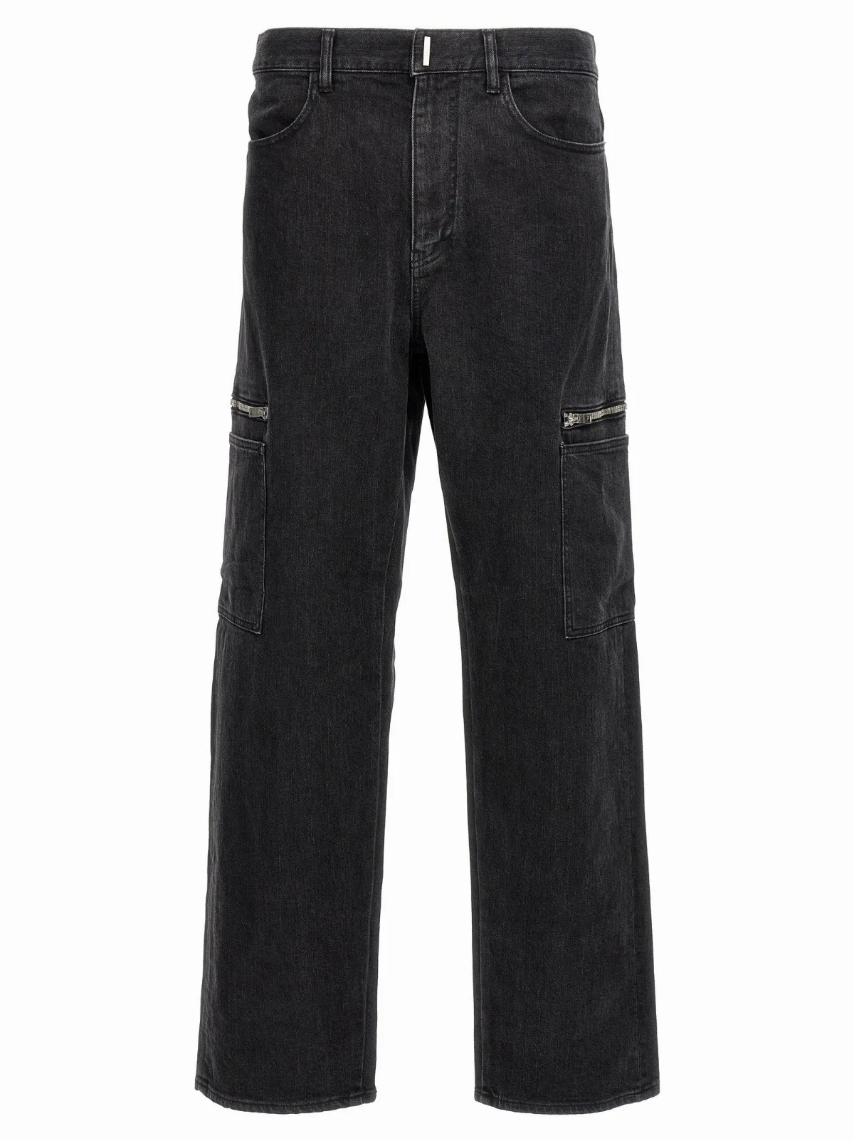 Zipped-Pocket Cargo Denim Cargo Pants