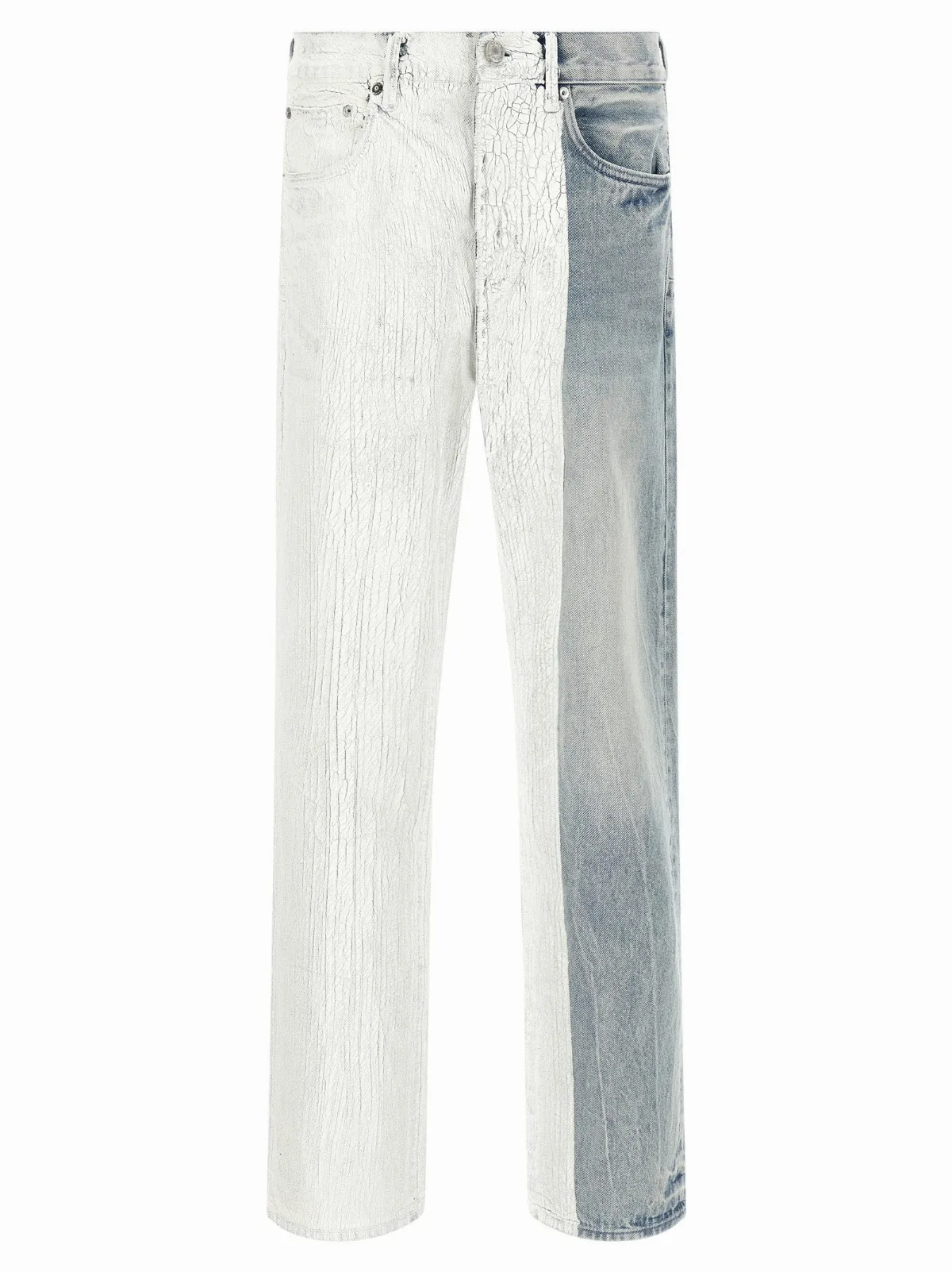 Crackle Silver Colorblock Jeans