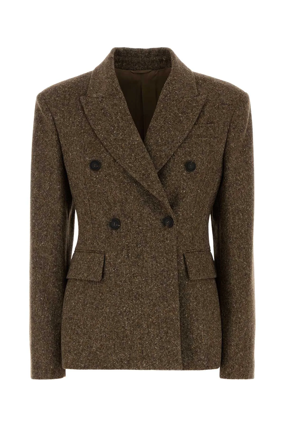 Wool and Nylon Double-Breasted Blazer