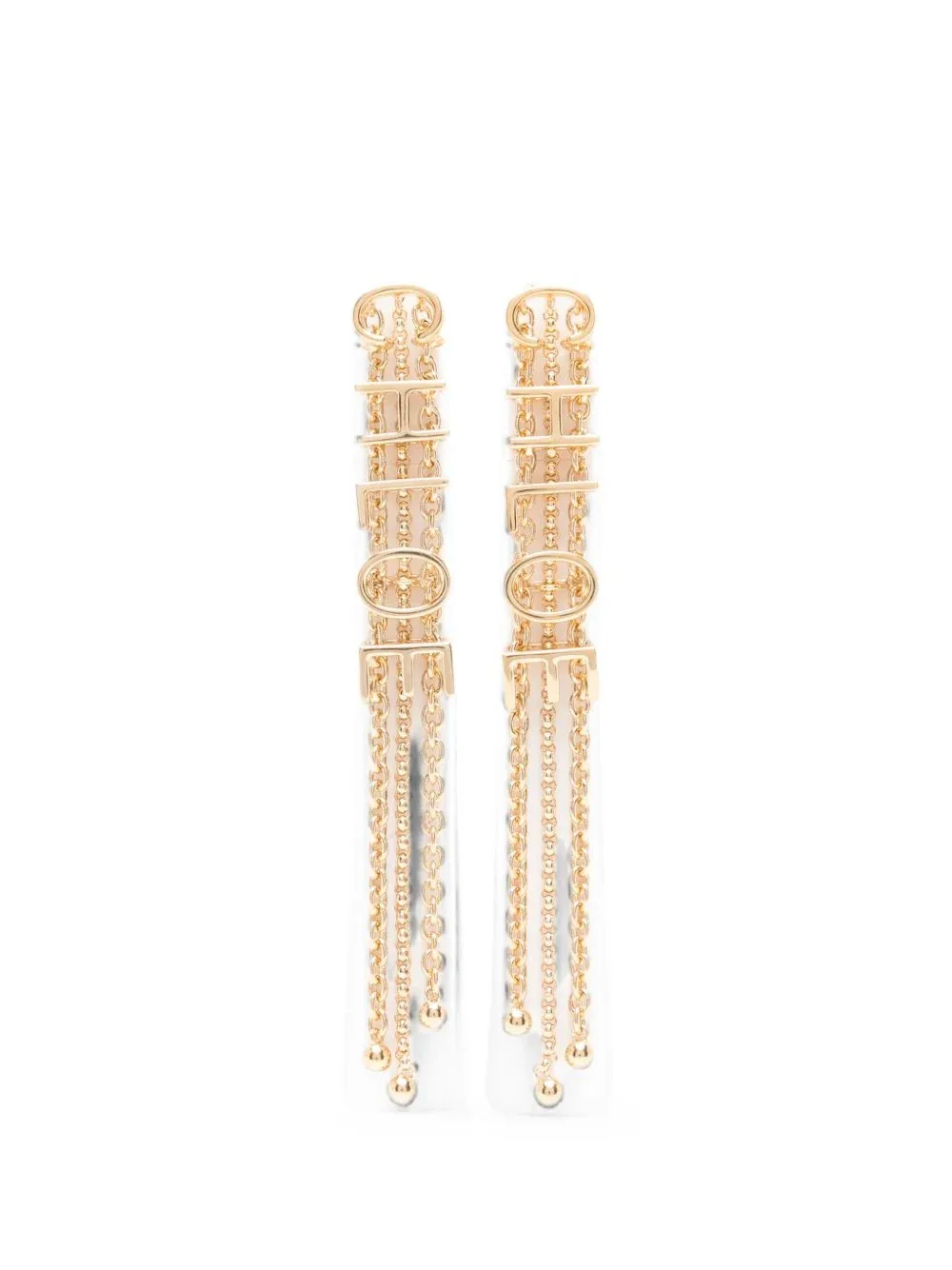 Logo Chain-Link Drop Earrings by Chloé