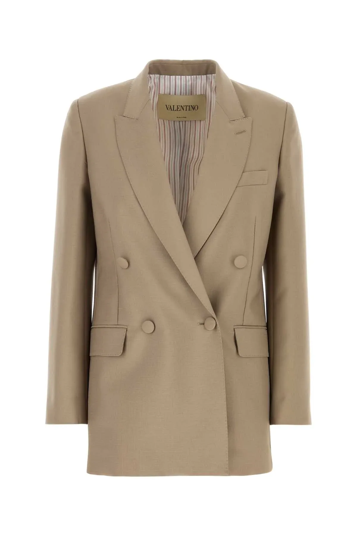 Double-Breasted Mohair Wool Blazer
