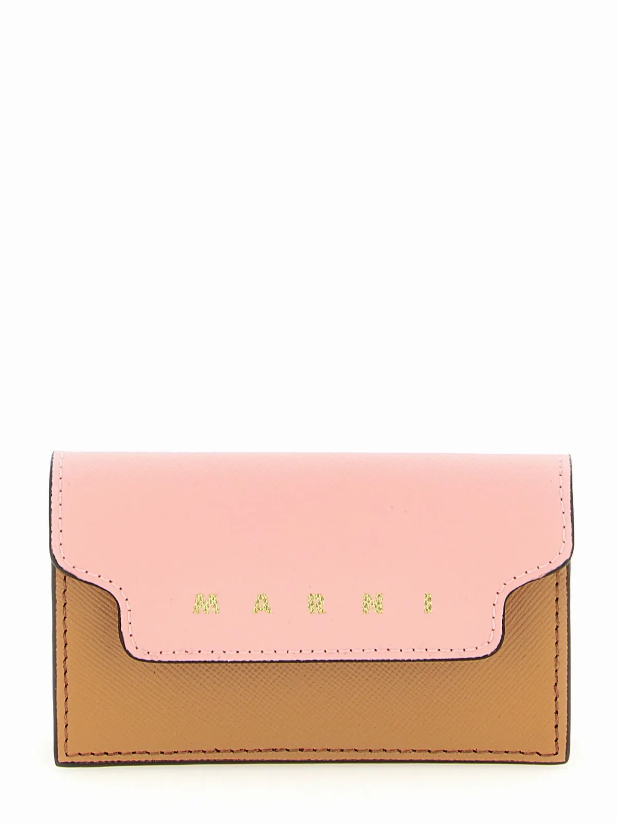 Logo-Embossed Saffiano Leather Card Case