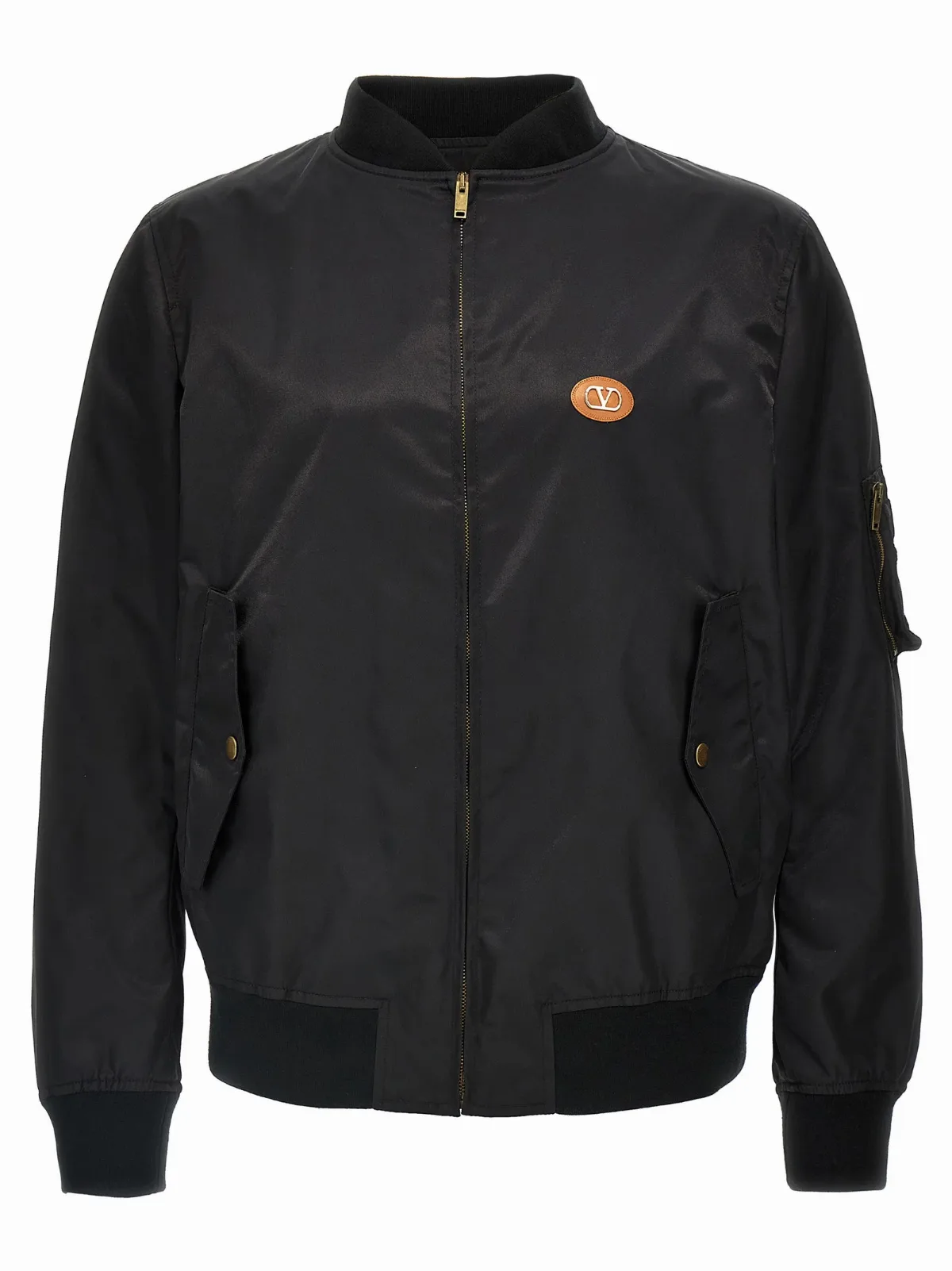 Logo Patch Bomber Jacket