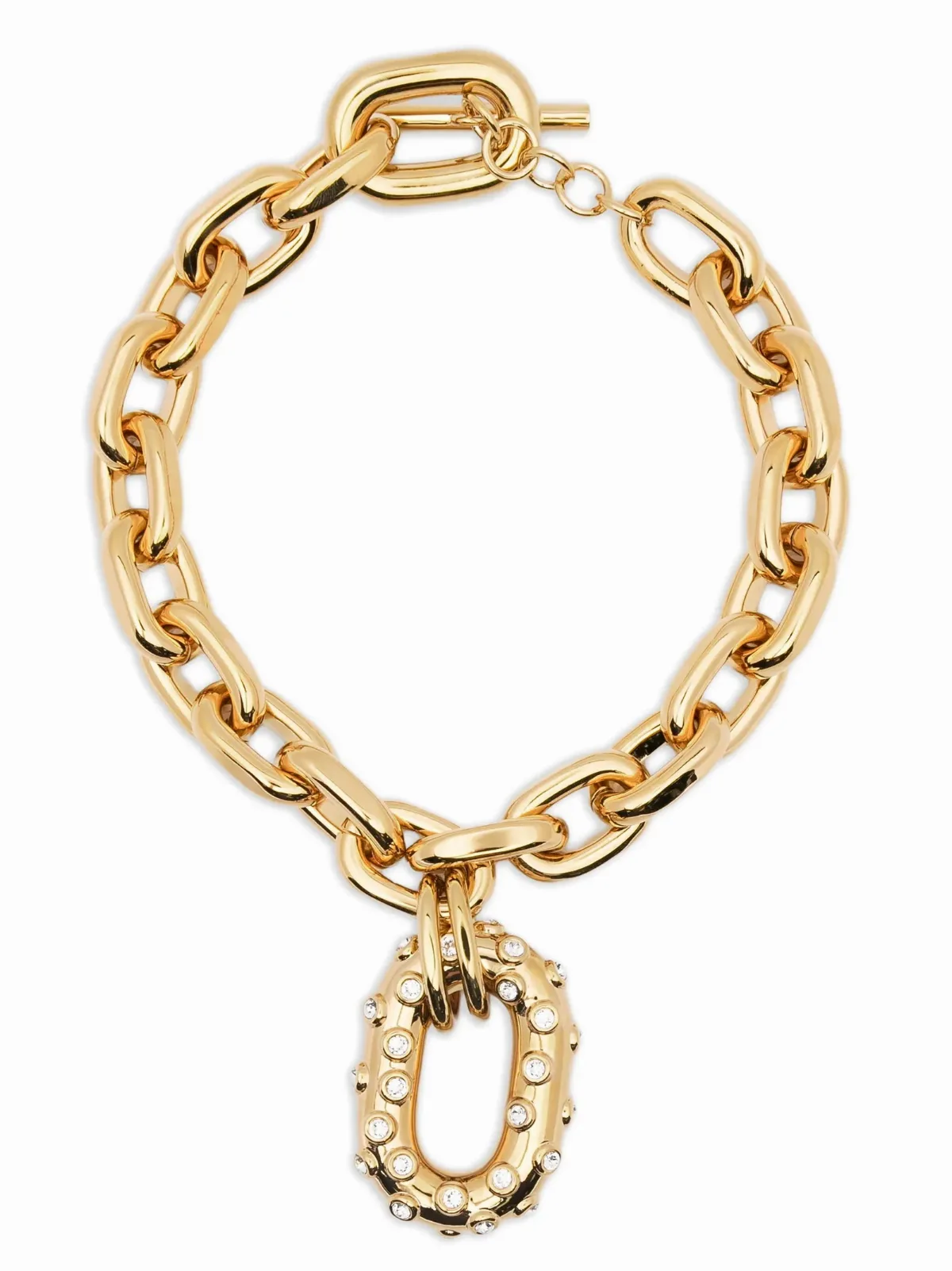 Crystal-Embellished Pendant Necklace by Paco Rabanne