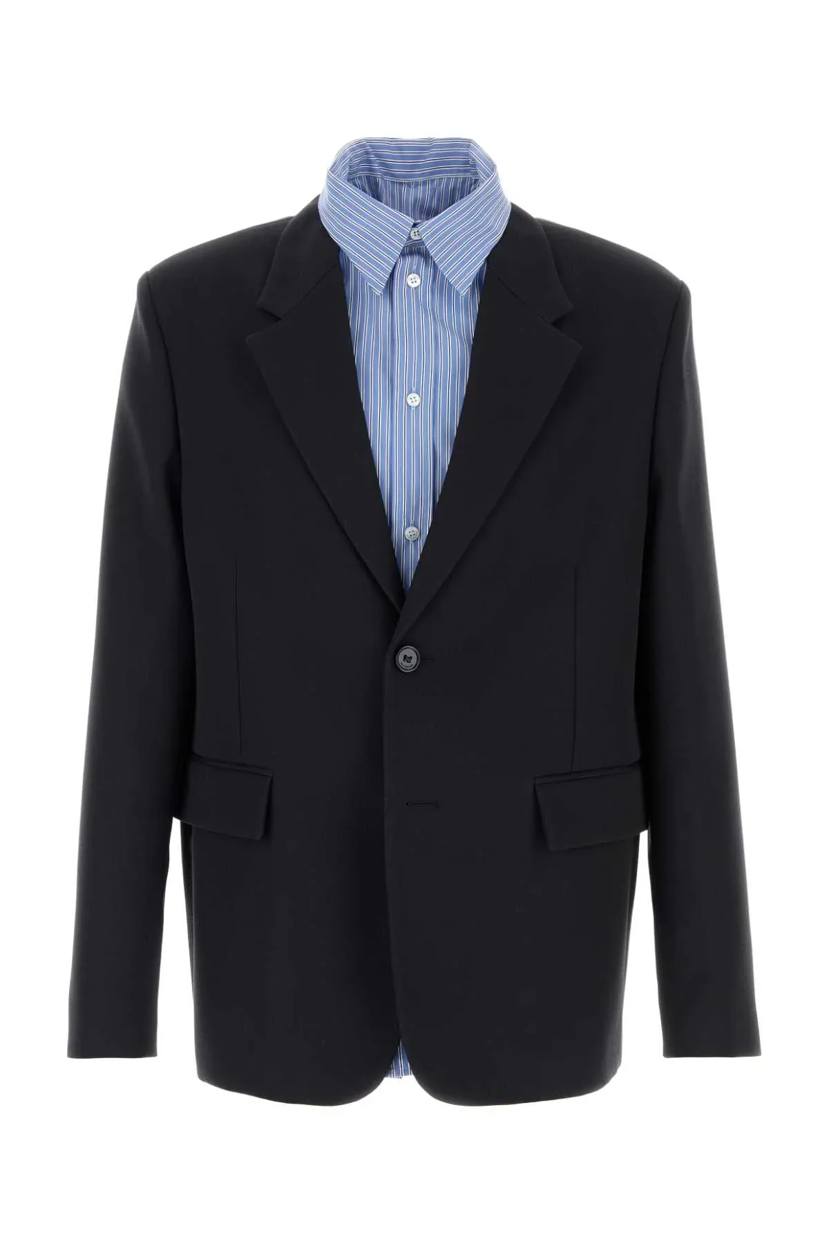 Wool Single-Button Blazer