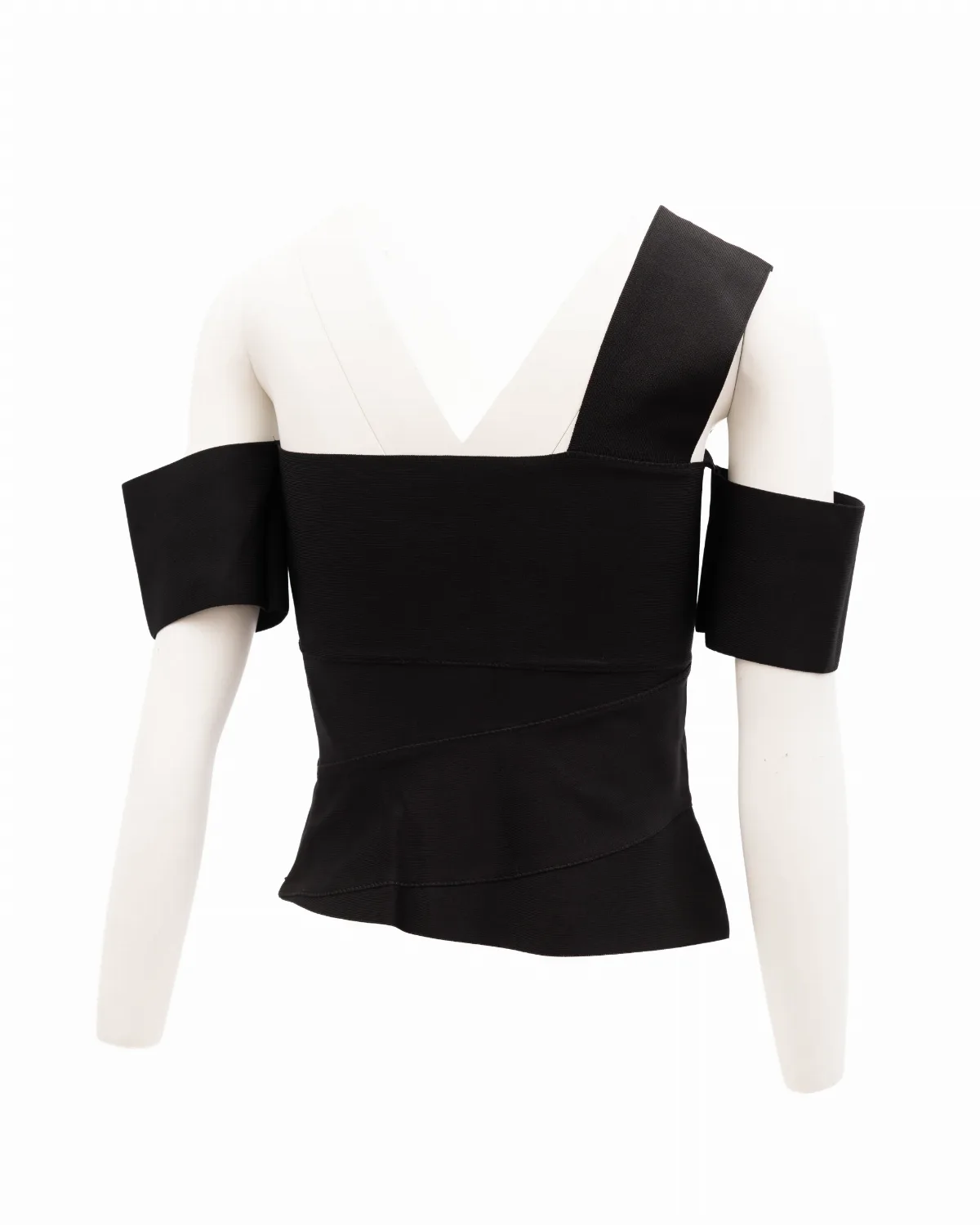 Off-Shoulder Ruched Viscose Blouse