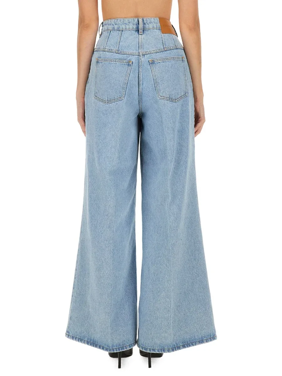 Wide-Leg Cotton Jeans