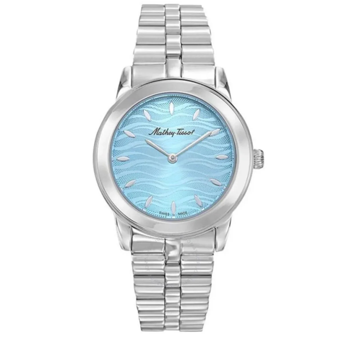 Stainless Steel with Blue Dial Watch by Mathey Tissot