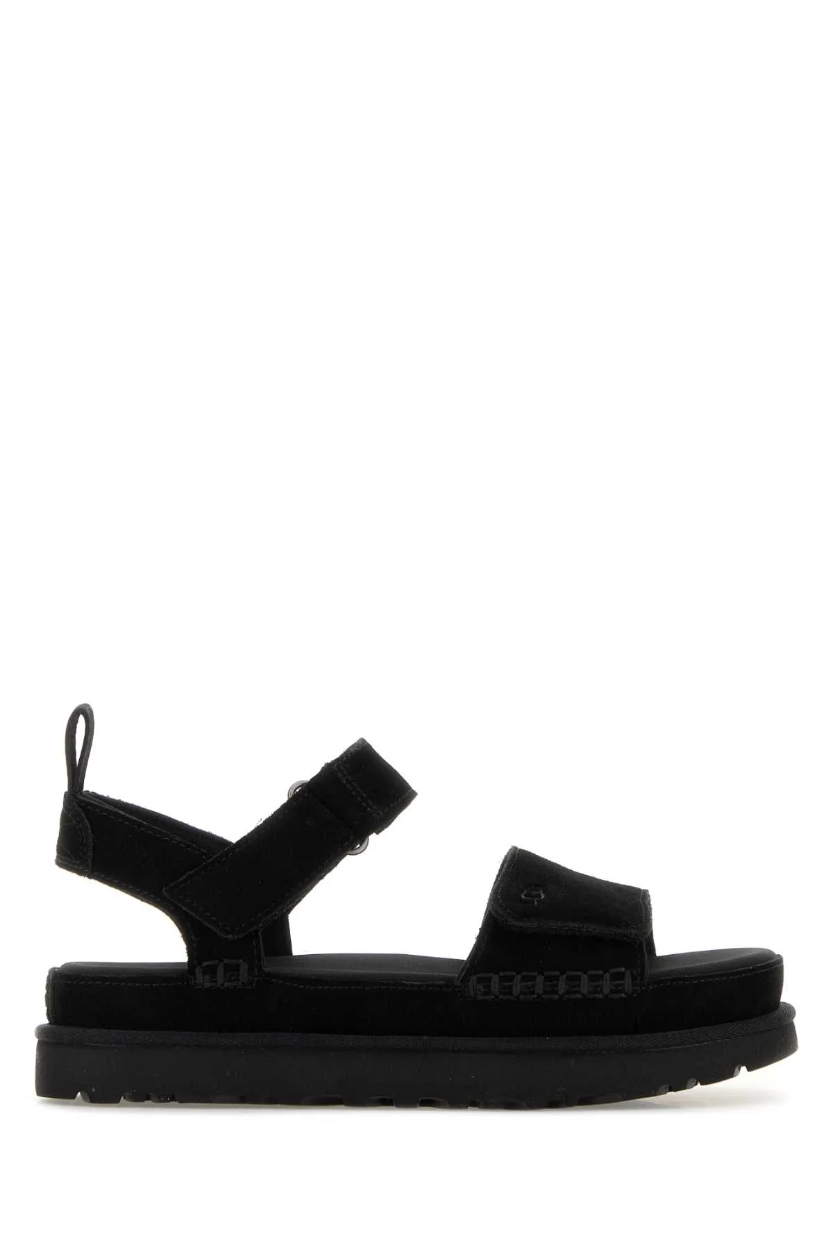 Black Suede Goldenstar Sandals