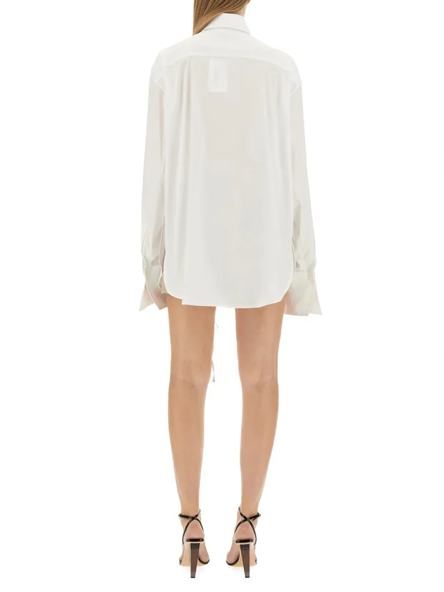 Drawstring Viscose Cotton Shirt