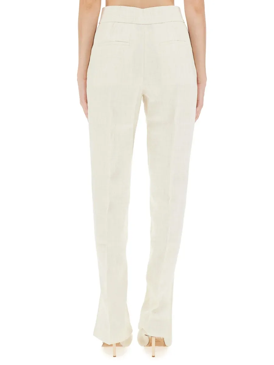 Slim Fit Linen Trousers