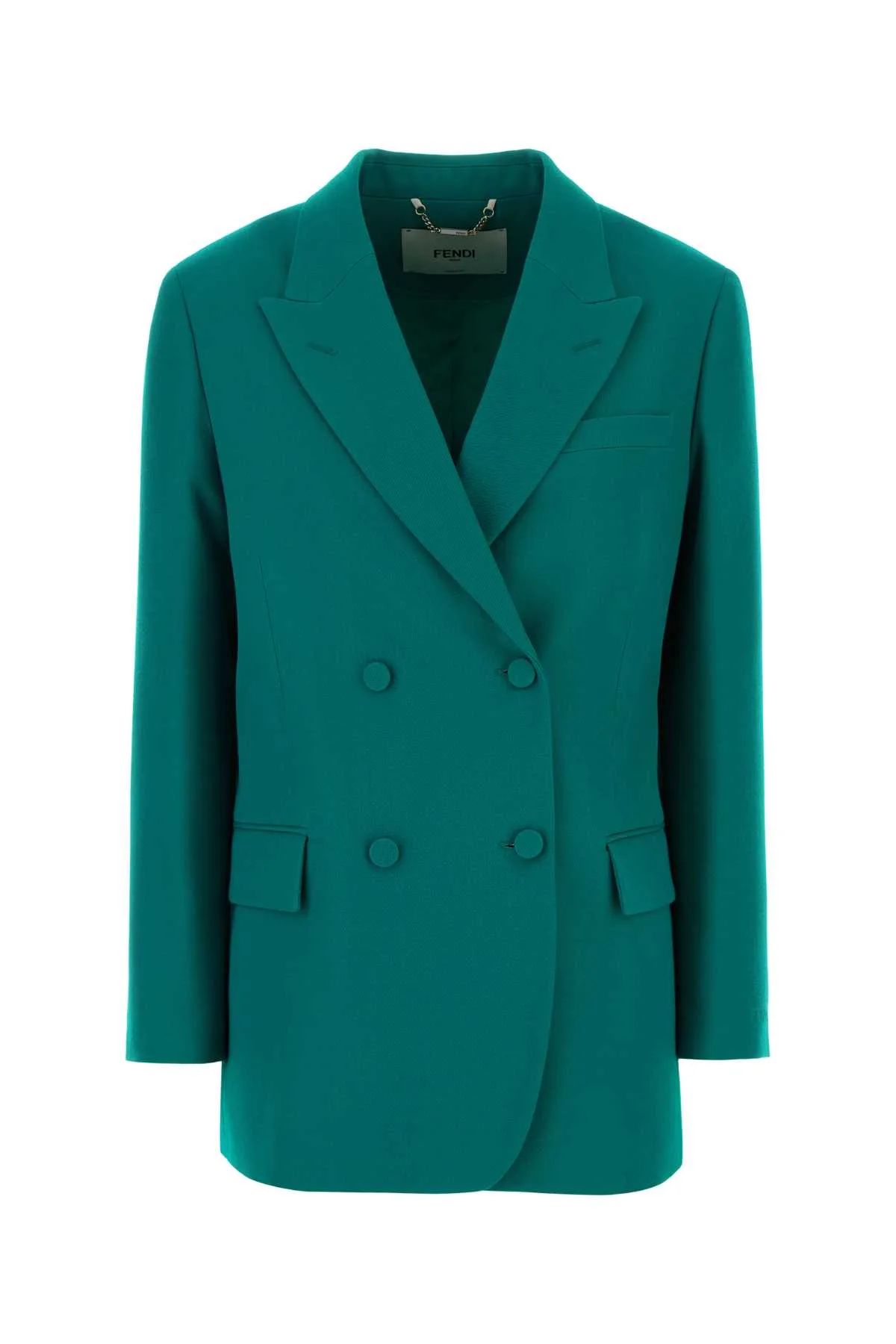 Turquoise Grain De Poudre Blazer
