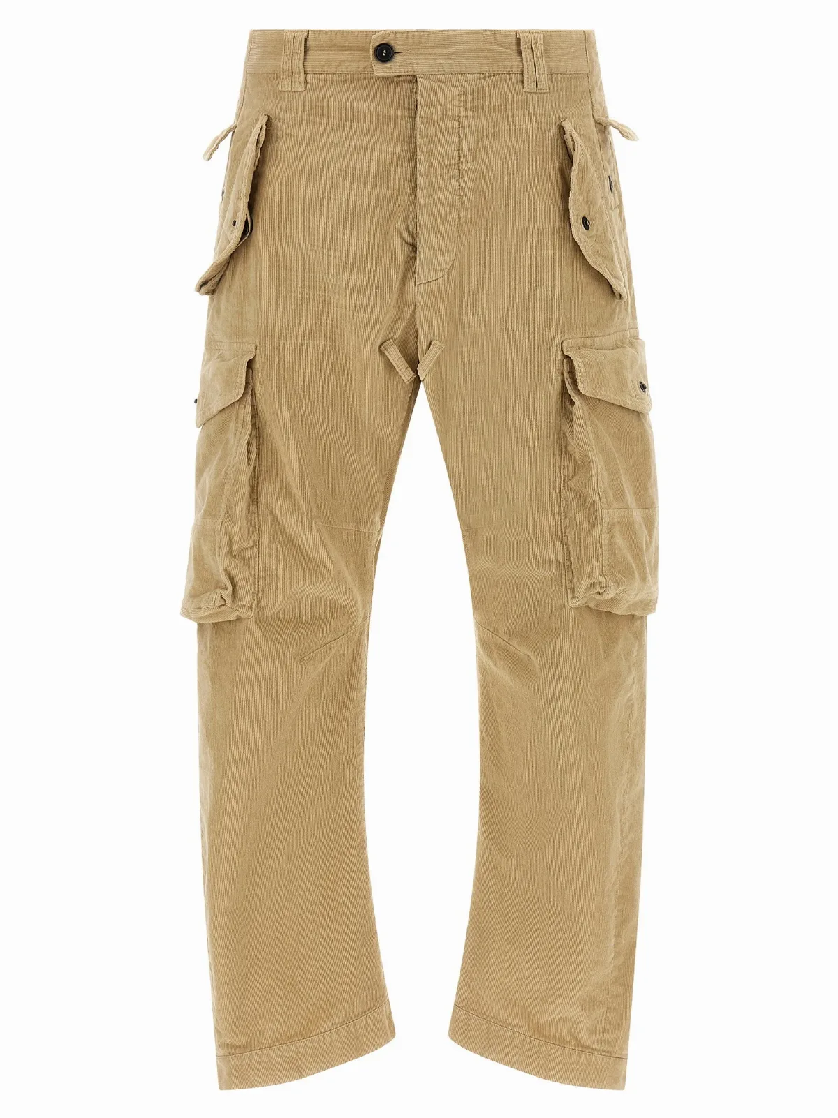 Multi-Pocket Corduroy Cargo Pants