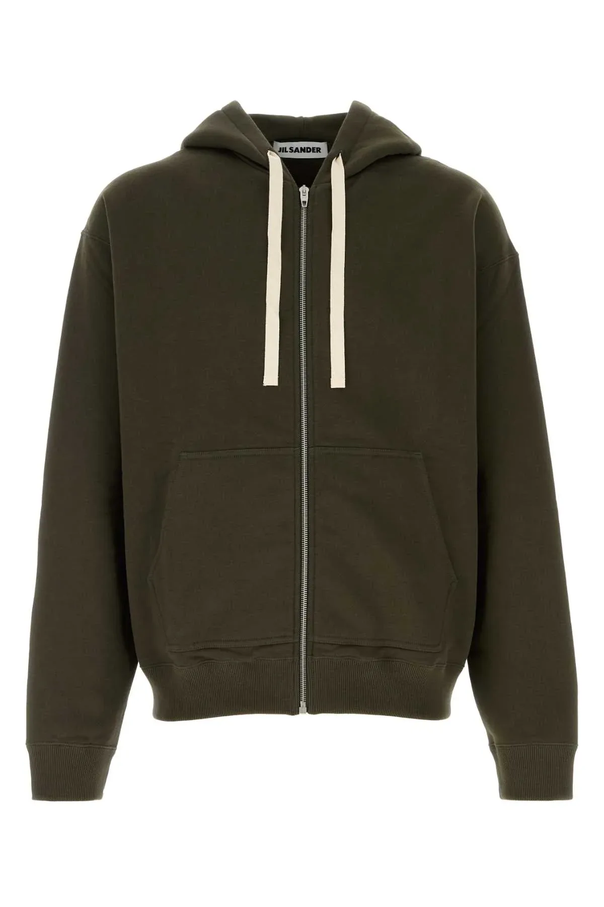 Zip-Up Cotton Hoodie