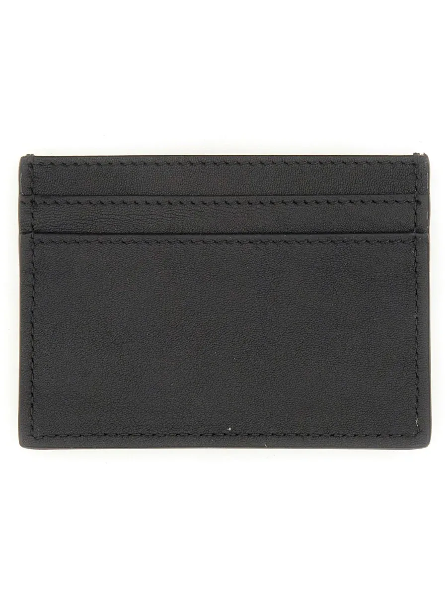 Logo-Embellished Leather Card Case