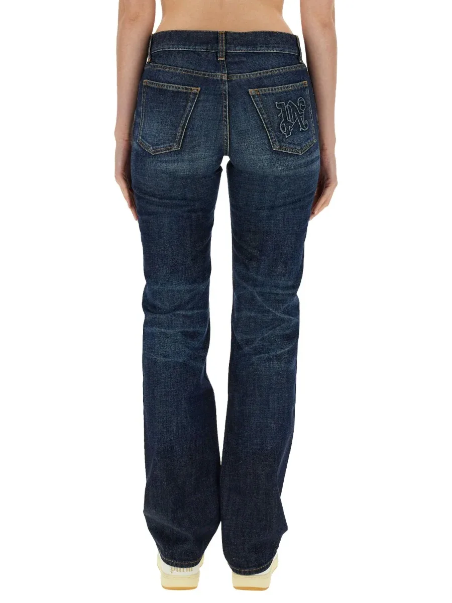Straight Leg Cotton Jeans