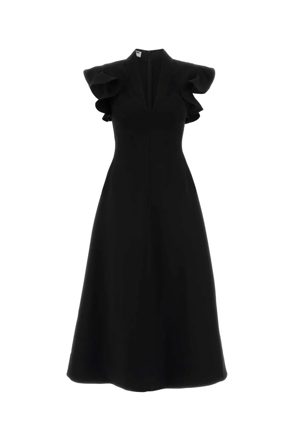 Ruffled Cap-Sleeve Jersey Dress