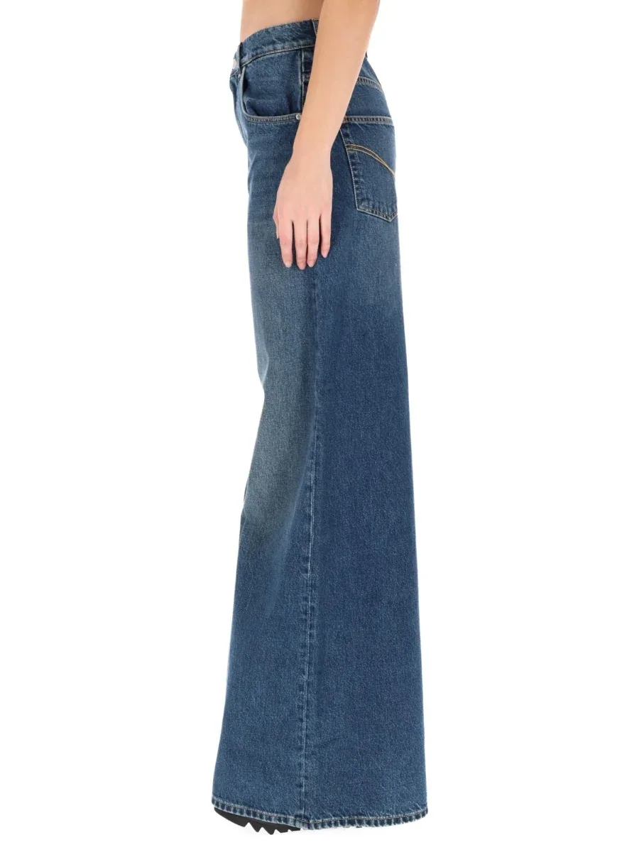 High-Waist Cotton Jeans