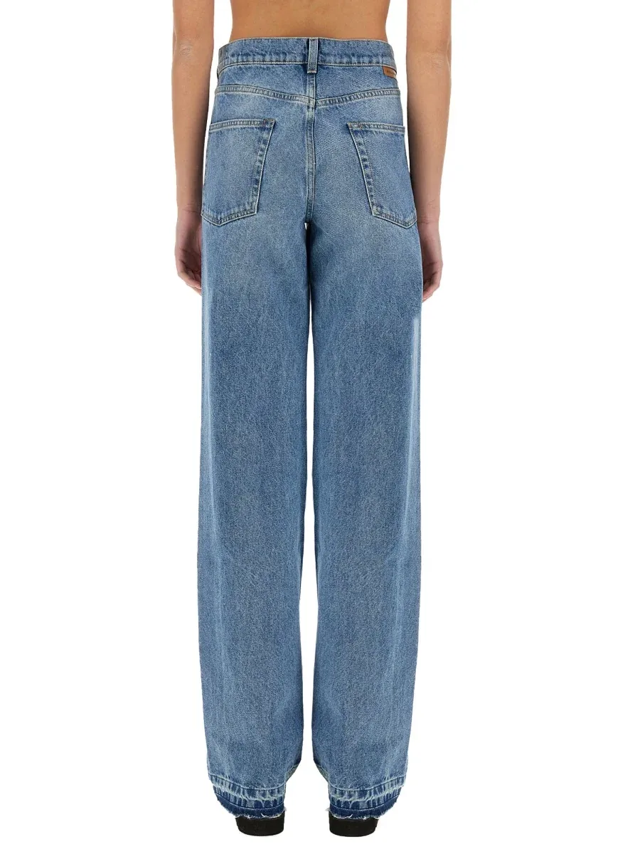 Straight-Leg with Contrasting Panels Jeans