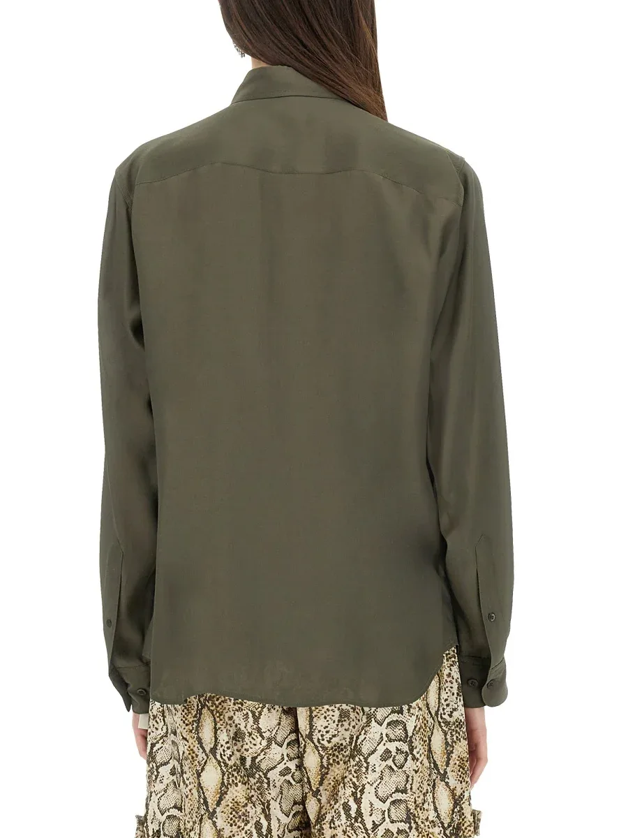 Silk-Blend Satin Shirt