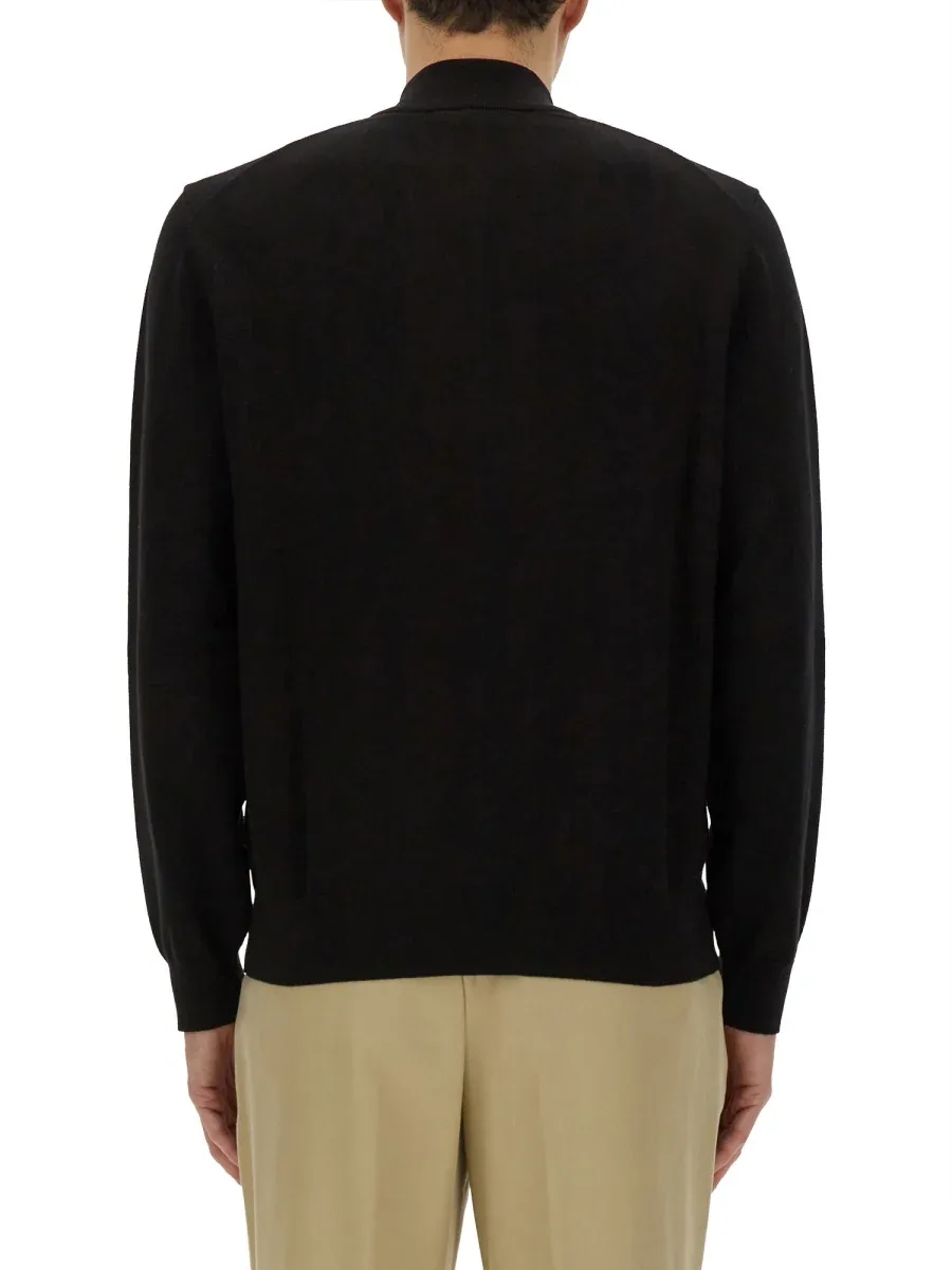Zip-Front Cotton Sweater