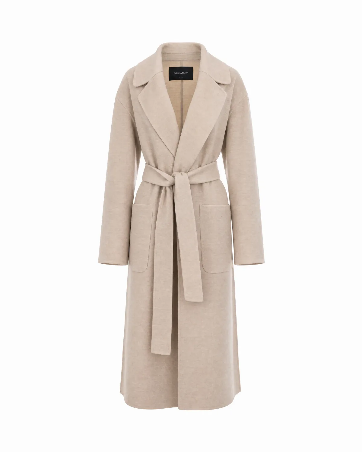 Virgin Wool Wrap Coat