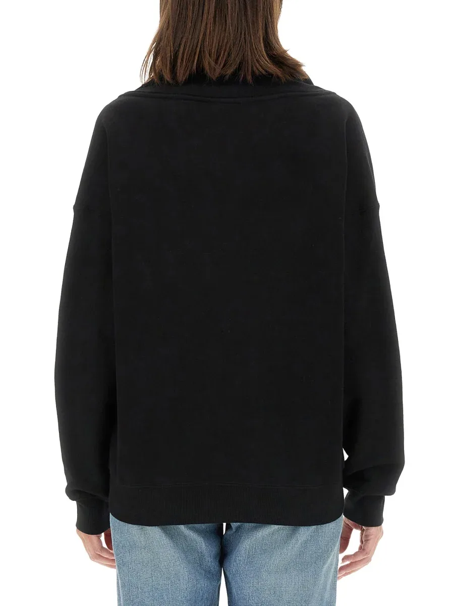 V-Neck Cotton Sweatshirt