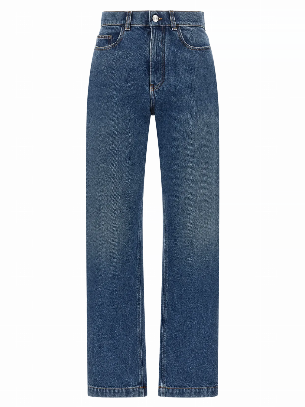 Cotton Straight-Leg Jeans