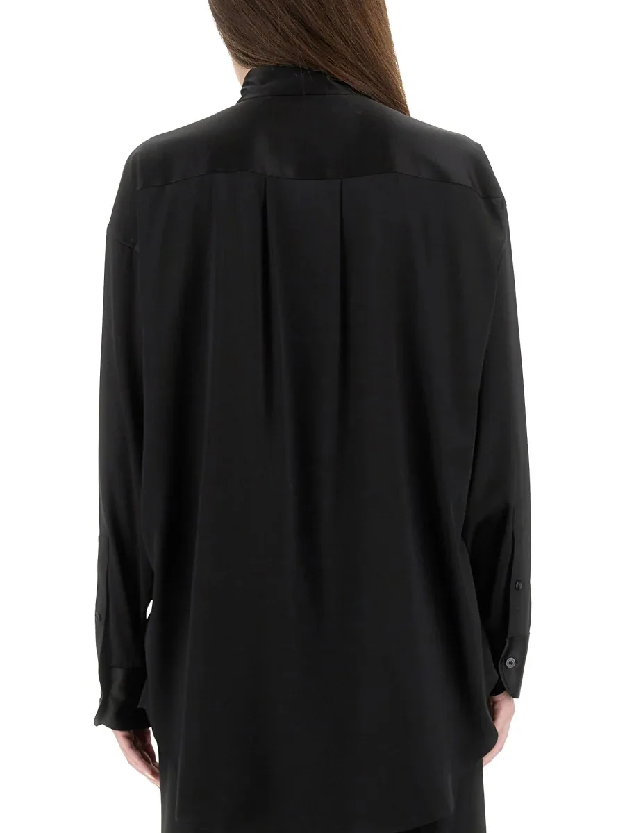 Stretch Silk Satin Shirt