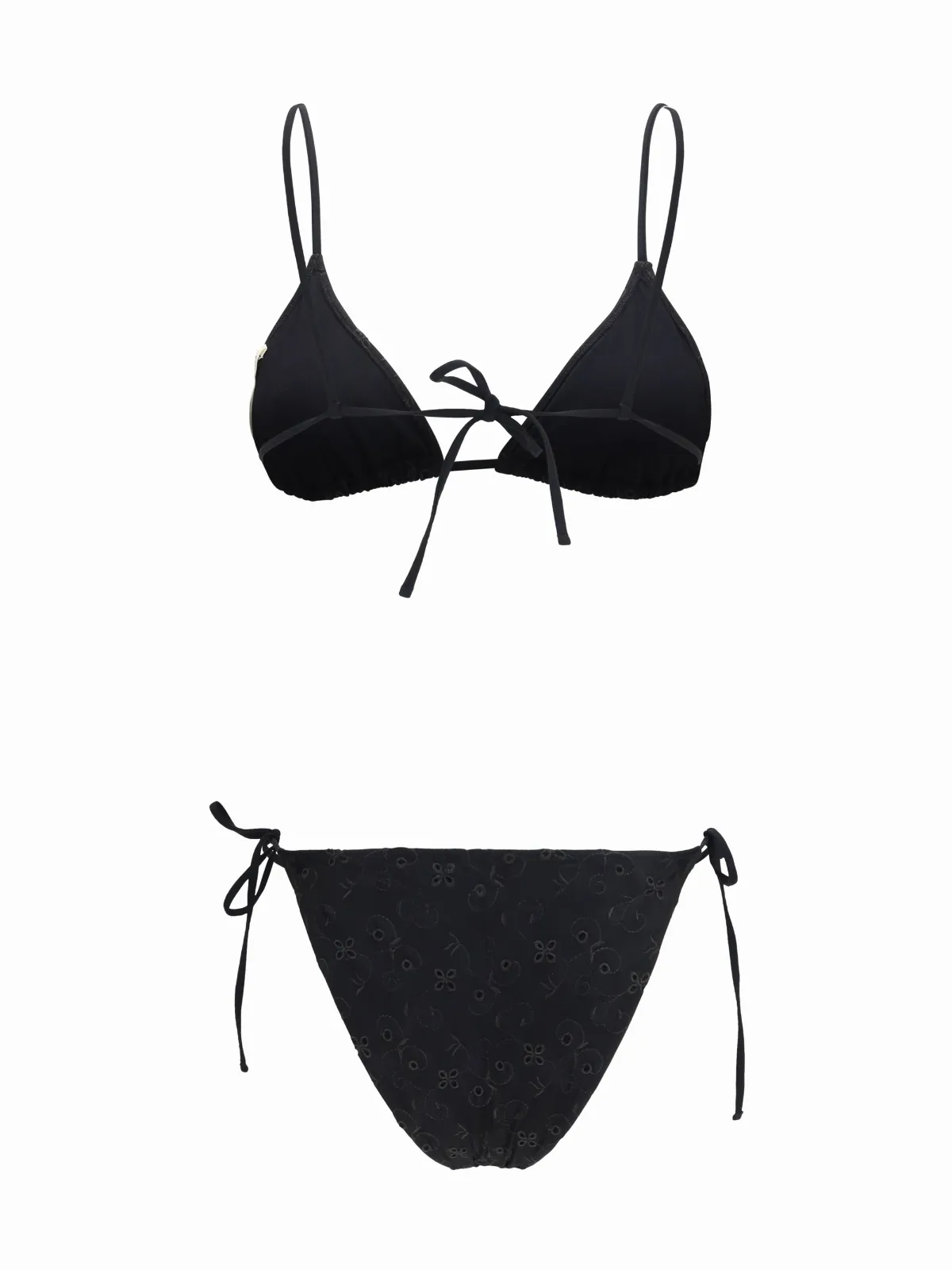 Floral Embroidered Lycra Bikini