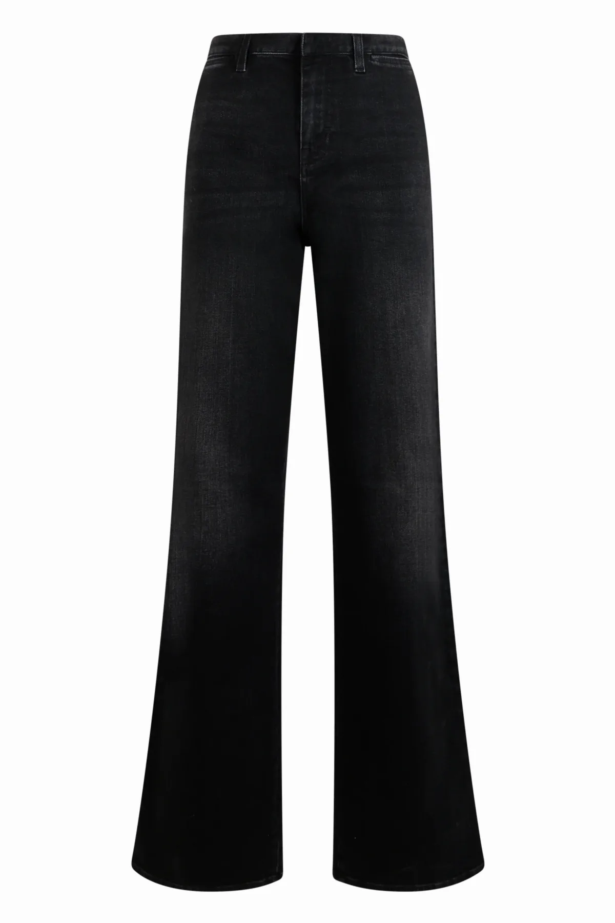 High-Waist Flared Cotton Jeans