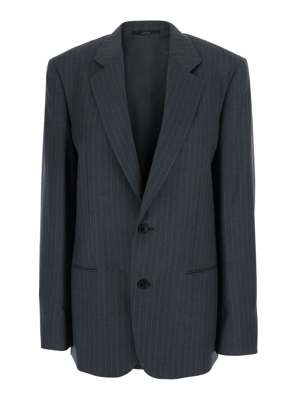 Pinstripe Wool Blazer