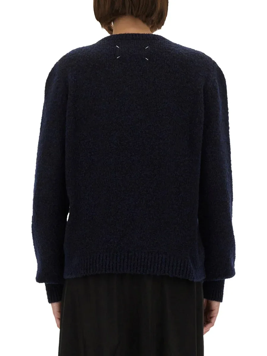 Virgin Wool Choker Sweater by Maison Margiela