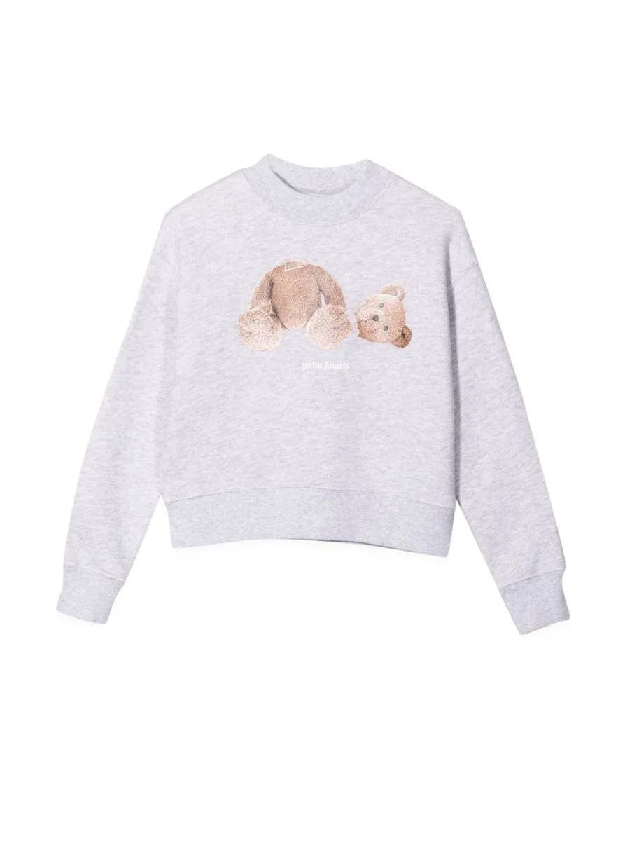 Bear-Print Cotton Sweatshirt by Palm Angels