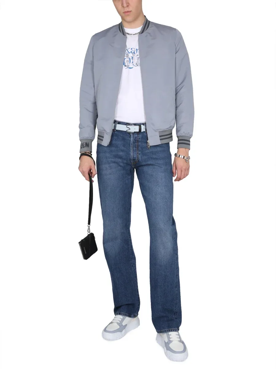 Five-Pocket Cotton Jeans by alexander mcqueen