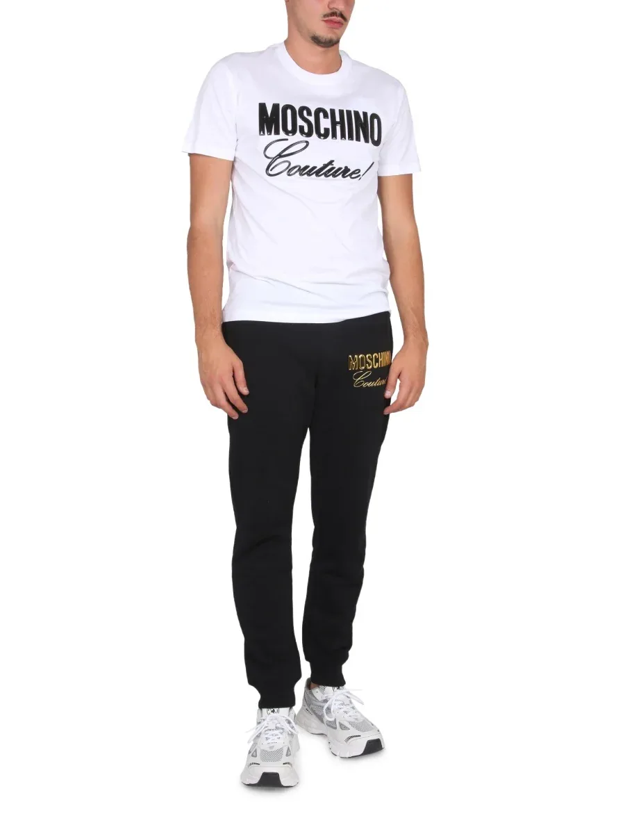 Logo-Print Crewneck T-Shirt by Moschino