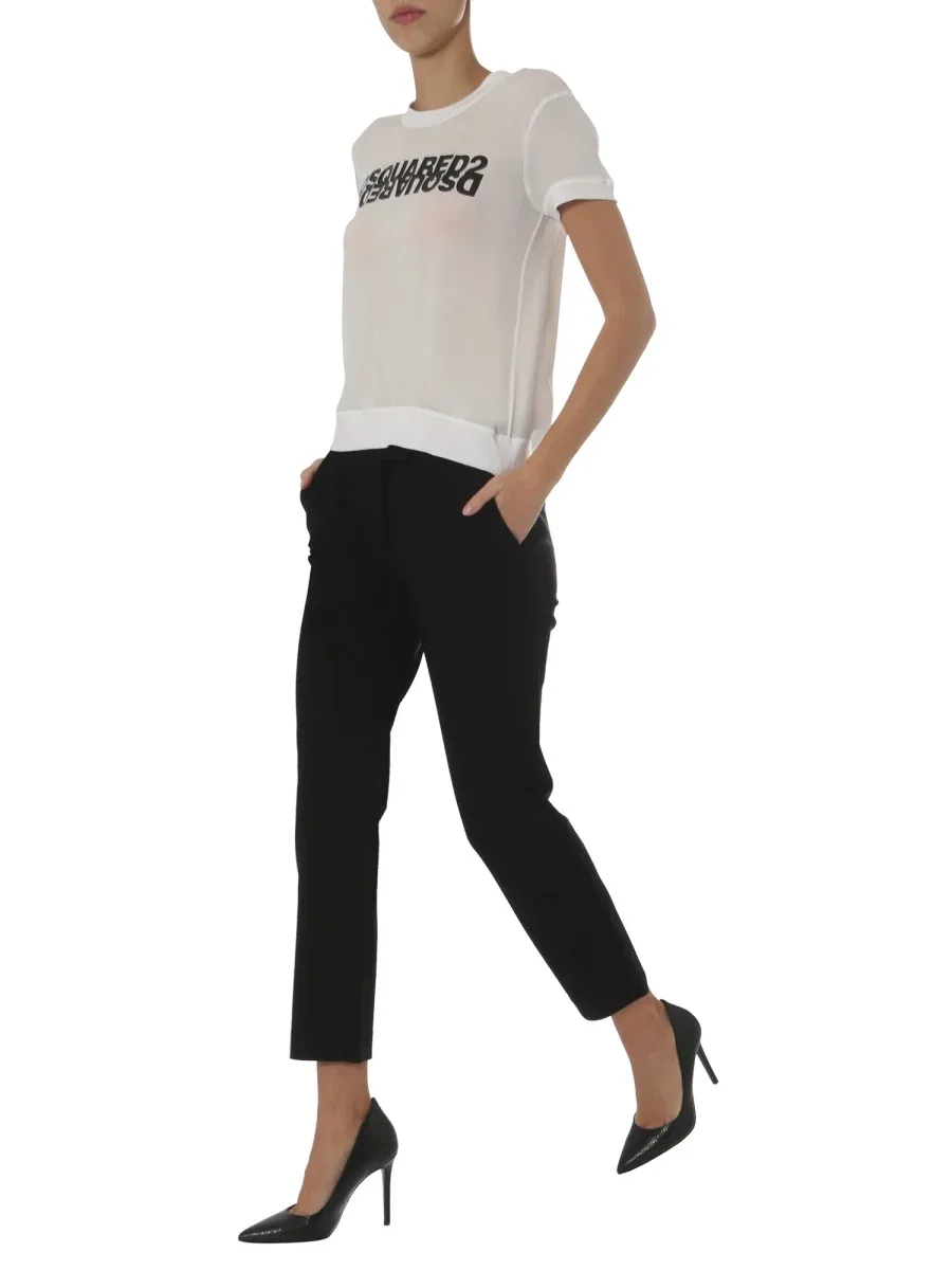 Round Neck Cotton T-Shirt by Dsquared2
