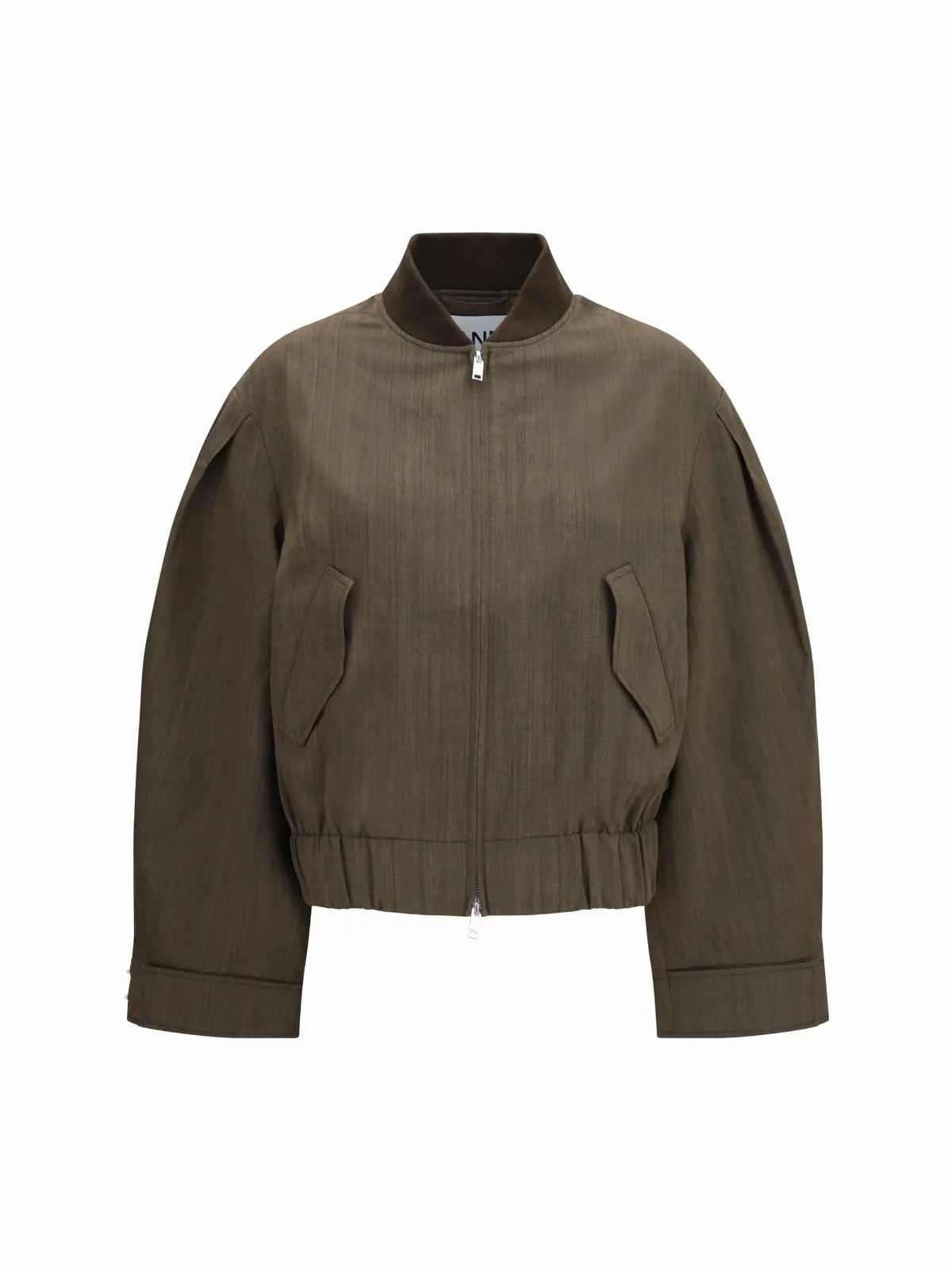 Merino Wool Bomber Jacket by Ganni