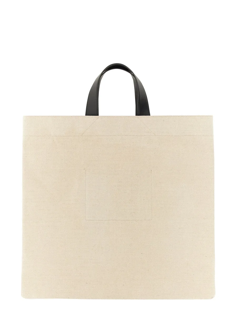 Cotton-Linen Blend Tote Bag by Jil Sander