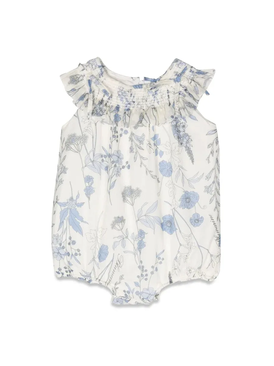 Floral Cotton Romper by Miss Blumarine