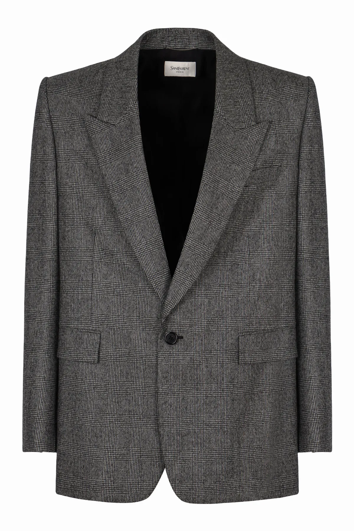 Prince of Wales Wool Blazer by Saint Laurent